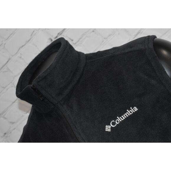 Columbia Soft Fleece Jacket Vest Mens Size Large Camping Hiking Polyester Zip - Picture 3 of 6
